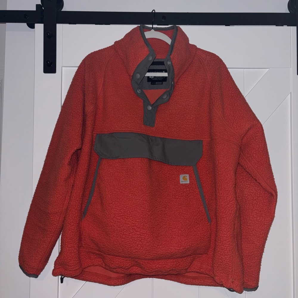 Carhartt Bright Orange Fleece Jacket